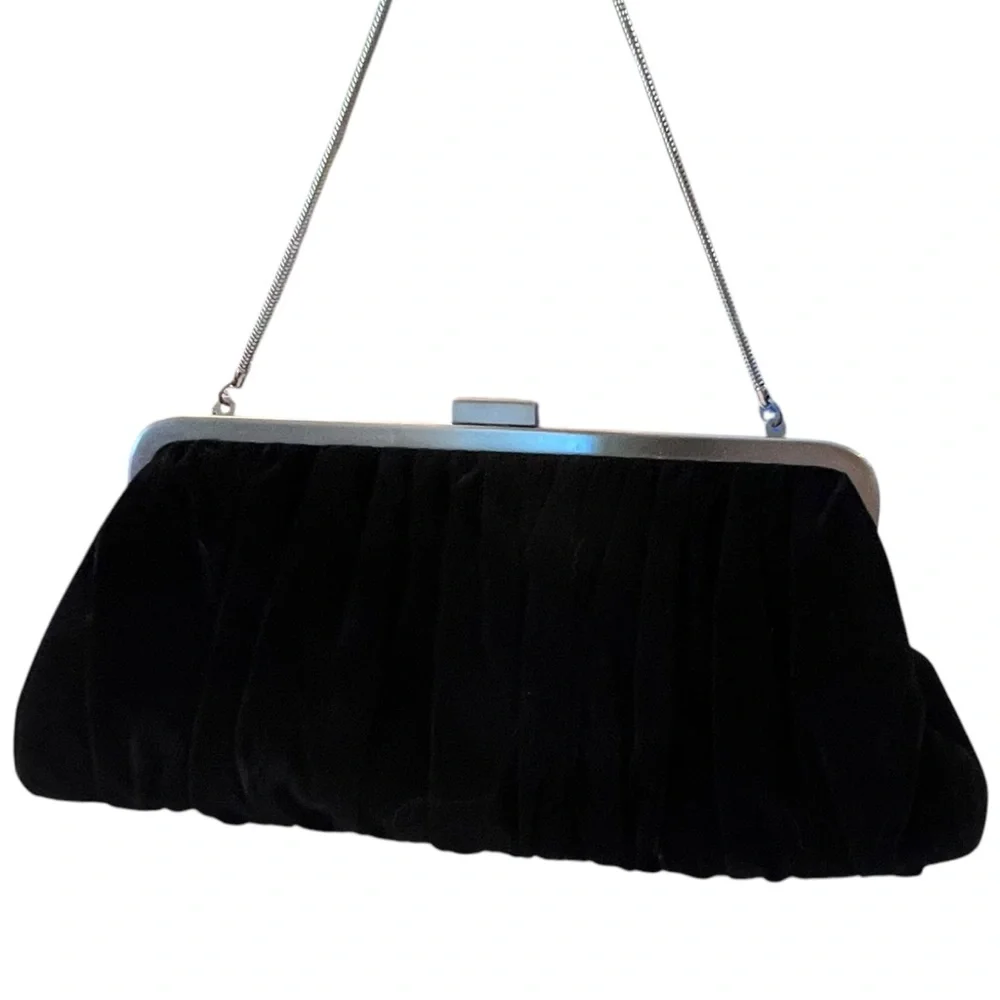 Mary Kay Black Velvet Evening Bag Handbag 2007 New‎ Holiday Wishes Formal Party